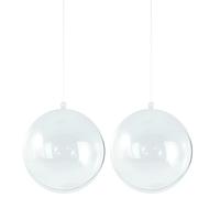 Rayher Sfera Plastica Divisibile, 18 Cm Ø, Cristallo, 3911737 (Confezione da 2)