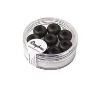 Rayher Silk-Bead Perla Vetro Foro Gr., 11Mm Ø, Nero, Foro Ø4Mm, Scatolina 8Pz, 14693576