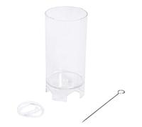 Rayher stampo per candela cilindrico, piatto, 10cm, 5cm ø, con stoppino e ago, per colare candele fai da te, 3117100