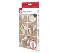 Rayher Stampo silicone coniglio, "Happy Spring", 14,5x26x1cm, 8 forme, box 1pz, 36137000