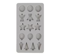 Rayher Stampo silicone formine deco "Xmas", 14,5x26x1cm, 16 forme, box 1pz, 36160000