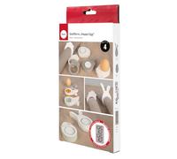 Rayher Stampo silicone "Happy Egg", 14,5x26x2cm, 4 forme, box 1pz, 36136000