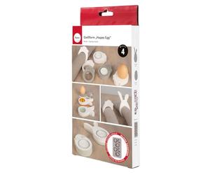 Rayher Stampo silicone "Happy Egg", 14,5x26x2cm, 4 forme, box 1pz, 36136000