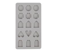 Rayher Stampo silicone mini-ciondolo, 14,5x26x1cm, 15 forme, box 1pz, 36159000