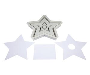 Rayher Stampo silicone portacandele stella, 18,5x18,5x2,5, incl. mascherine 3x5, 36168000