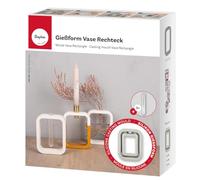 Rayher Stampo silicone vaso rettangolare, 10,5x3,7x14cm, incl. 1 provetta vetro, 36135000