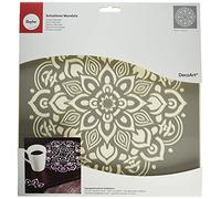 Rayher stencil mandala 30,5 x 30,5 cm, dimensione del motivo ca. 26.5cm, in poliestere tagliato a laser, flessibile, riutilizzabile, per pittura, mobili, pareti, 38969000