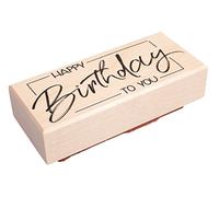 Rayher Timbro "Happy Birthday to you", 4x9cm, 29245000