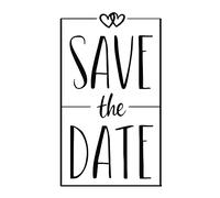 Rayher Timbro Save The Date, Gomma, Assortito, 5x8cm