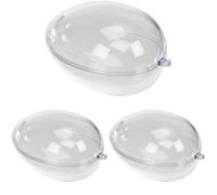 Rayher Uova Plastica, Apribile, 10 Cm, Cristallo, 3906837 (Confezione da 3)