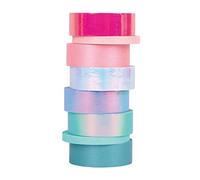 Rayher Washi Tape Set'Shiny Mix', Multicolore, 6 X 15 mm, 2 X 5 mm da 5 m, 8 Pezzi, 50262999