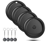 Raykit Tracker, Smart Bluetooth Tarcker funziona con iOS Find My App (Android non supportato), batteria sostituibile, trova chiavi e localizzatore di oggetti per bagagli, zaini (nero, 4)