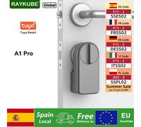 RAYKUBE A1 Pro Tuya Bluetooth Smart Door Lock Tuya/APP Smart Life Sblocco Nessuna perforazione richiesta Consegna dalla Spagna alla UE Countri