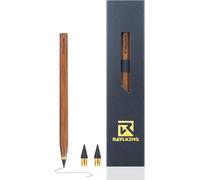 RaylKING Matita eterna in legno di palissandro, penna in grafite ricaricabile con 3 punte HB e filettatura in ottone in elegante confezione regalo (D600)
