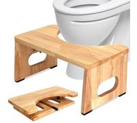 RayLove Sgabello WC in Legno Pieghevole per Adulti - Squatty e Trattamento della Stitichezza, Consigliato dai Medici