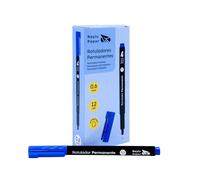 Raylu Paper 12 Pennarello Indelebile Punta Fine 0,6 mm, Pennarello Indelebile Blu ad Asciugatura Rapida, Resistente all’Acqua e allo Sbiadimento, per Ufficio, Scuola e Uso Professionale (Blu, 0,6 mm)