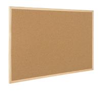 Raylu Paper® Bacheca in sughero naturale con cornice in legno di pino lavagna da