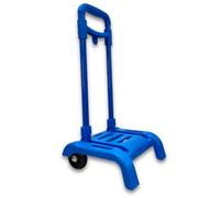 RAYLU PAPER - Carrello porta zaini scuola pieghevole, leggero e resistente con ruote in gomma e maniglia estraibile, carrello per zaini scolastici dimensioni 86 x 27 x 26 cm (blu chiaro)
