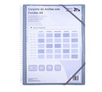 Raylu Paper - Cartella classificatrice con anelli (fumo, 40 custodie)