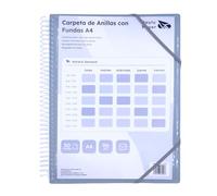 Raylu Paper - Cartella classificatrice con anelli (Humo, 50 custodie)