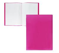 RAYLU PAPER - Cartella con buste trasparenti formato A4, realizzata in polipropilene 100% biodegradabile, 20 buste trasparenti per documenti a casa e in ufficio (A4, 20 custodie, rosa)