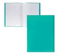RAYLU PAPER - Cartella con buste trasparenti formato A4, realizzata in polipropilene 100% biodegradabile, 60 buste trasparenti per documenti a casa e ufficio (A4, 60 custodie, verde)