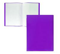 RAYLU PAPER - Cartella con buste trasparenti formato A4, realizzata in polipropilene 100% biodegradabile, 60 buste trasparenti per documenti a casa e ufficio (A4, 60 custodie, viola)