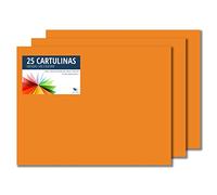 RAYLU PAPER - Cartoncini Colorati 50 x 65 cm, 25 Pezzi Fogli Colorati 180g/m², Carta Colorata Proffesionale per l’ufficio e per l'artigianato (Arancione)