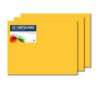 RAYLU PAPER - Cartoncini Colorati 50 x 65 cm, 25 Pezzi Fogli Colorati 180g/m², Carta Colorata Proffesionale per l’ufficio e per l'artigianato (Giallo Scuro)