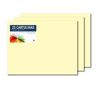 RAYLU PAPER - Cartoncini Colorati 50 x 65 cm, 25 Pezzi Fogli Colorati 180g/m², Carta Colorata Proffesionale per l’ufficio e per l'artigianato (Crema)