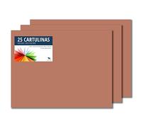 RAYLU PAPER - Cartoncini Colorati 50 x 65 cm, 25 Pezzi Fogli Colorati 180g/m², Carta Colorata Proffesionale per l’ufficio e per l'artigianato (Marrone)