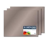 RAYLU PAPER - Cartoncini Colorati Metallizzati 50 x 65 cm, 10 Pezzi Fogli Colorati 180g/m, Carta Colorata Proffesionale per l’ufficio e per l'artigianato (Argento Metallizzato)