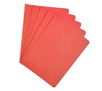 Raylu Paper® - Confezione da 25 sottocartelle in cartoncino per documenti, con fori per fastener e colori vivaci. Cartelline in cartoncino kraft spesso da 200 g (rosso, A4)