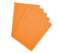 Raylu Paper® - Confezione da 25 sottocartelle in cartoncino per documenti, con fori per fastener e colori vivaci. Cartelline in cartoncino kraft spesso da 200 g (arancione, A4)