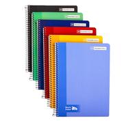 RAYLU PAPER - Confezione da 6 quaderni con copertina rigida con spirale, 80 fogli da 70 g, quaderni dai colori vivaci, quaderni per scuola, ufficio, appunti e studio (tratto 3,5 mm, A5)