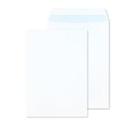 RAYLU PAPER - Confezione di buste bianche di carta di grandi dimensioni con chiusura autoadesiva per l'invio di documenti, sigillatura facile e veloce, spessore 100 g/m² (foglio allungato, 250 unità)