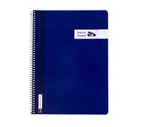 RAYLU PAPER - Confezione di quaderni A4 con spirale e copertina in polipropilene resistente, 80 fogli da 90 g, quaderno dai colori vivaci per appunti, studio, ufficio e università (blu scuro