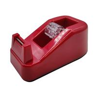 RAYLU PAPER - Dispenser di nastro adesivo per ufficio, con peso e base antiscivolo, resistente, adatto per rotoli di nastro adesivo da 33 m (Rosso)