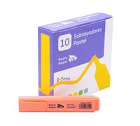 RAYLU PAPER Evidenziatori Arancio Pastello con Punta Scalpello, Set Evidenziatori 10 pz con Tratto 2-5 mm, Highlighters per Studio e Organizzazione (Arancio Pastello, 10 pz)