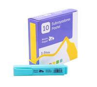 Raylu Paper Evidenziatori Blu Pastello con Punta Scalpello, Set Evidenziatori 10 pz con Tratto 2-5 mm, Highlighters per Studio e Organizzazione (Blu Pastello, 10 pz)