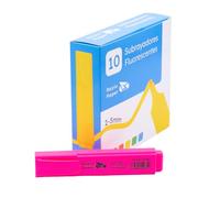 RAYLU PAPER Evidenziatori Rosa con Punta Scalpello, Set Evidenziatori 10 pz con Tratto 2-5 mm, Highlighters per Studio e Organizzazione (Rosa, 10 pz)