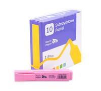 Raylu Paper Evidenziatori Rosa Pastello con Punta Scalpello, Set Evidenziatori 10 pz con Tratto 2-5 mm, Highlighters per Studio e Organizzazione (Rosa Pastello, 10 pz)