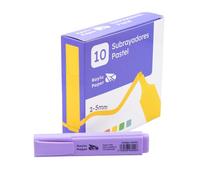 Raylu Paper Evidenziatori Viola Pastello con Punta Scalpello, Set Evidenziatori 10 pz con Tratto 2-5 mm, Highlighters per Studio e Organizzazione (Viola Pastello, 10 pz)