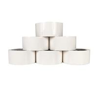 RAYLU PAPER - Nastro adesivo per l'imballaggio di scatole di spedizione resistenti ed extra resistenti, 66 metri x 50 mm di larghezza (6 unità, bianco)