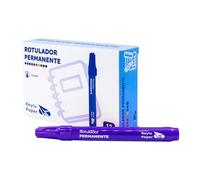 RAYLU PAPER Pennarelli permanenti con punta da 2 mm, pennarello permanente resistente all'acqua e allo sbiadimento ad asciugatura rapida, ideale per carta, plastica, metallo e tessuto (12, viola)
