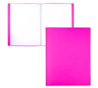 Raylu Paper Porta Listino A4 con 60 Buste Trasparenti, Portalistino in Polipropilene 100% Riciclabile, Portadocumenti per Ufficio e Scuola (A4, Rosa, 60 Buste)