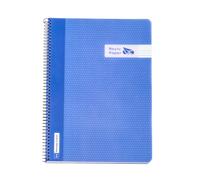 RAYLU PAPER - Quaderni A4 con spirale e copertina in polipropilene resistente, 80 fogli da 90 g, quaderno dai colori vivaci per appunti, studio, ufficio (azzurro chiaro, linea guida da 3,5 mm)
