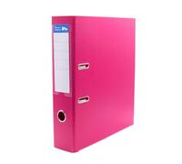 Raylu Paper - Raccoglitore ad anelli a 2 anelli, con leva e dorso da 7,5 cm, raccoglitore ad anelli di grande capacità per 500 fogli, con etichetta intercambiabile (rosa)