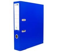 Raylu Paper - Raccoglitore con anelli, raccoglitore a dorso largo 75 mm, raccoglitori per ufficio a 2 anelli con leva di apertura morbida e porta carte personalizzabili. (A4, Blu)