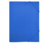 RAYLU PAPER - Raccoglitore con elastici e alette formato A4, raccoglitori per documenti, ufficio e scuola, realizzato in polipropilene riciclabile al 100% (A3, Blu)